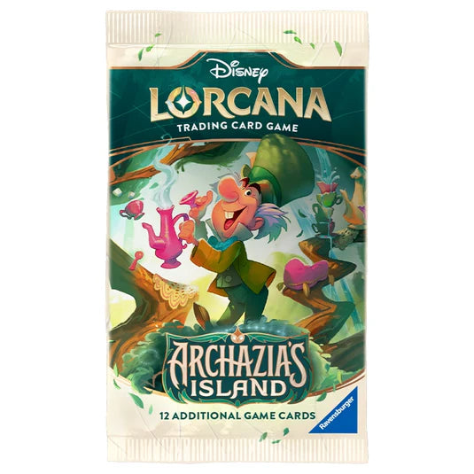 DISNEY LORCANA ARCHAZIA`S ISLAND BOOSTER PACK (single) Toy Box DISNEY LORCANA ARCHAZIA`S ISLAND BOOSTER PACK (single) Toy Box