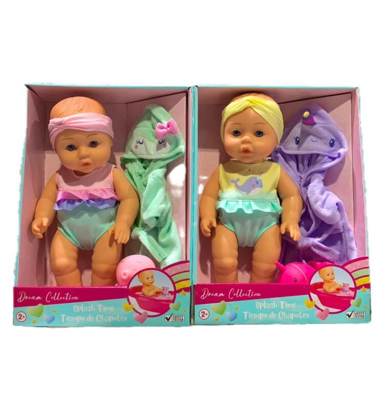 DREAM COLLECTION SPLASH TIME 12" DOLL (random color)