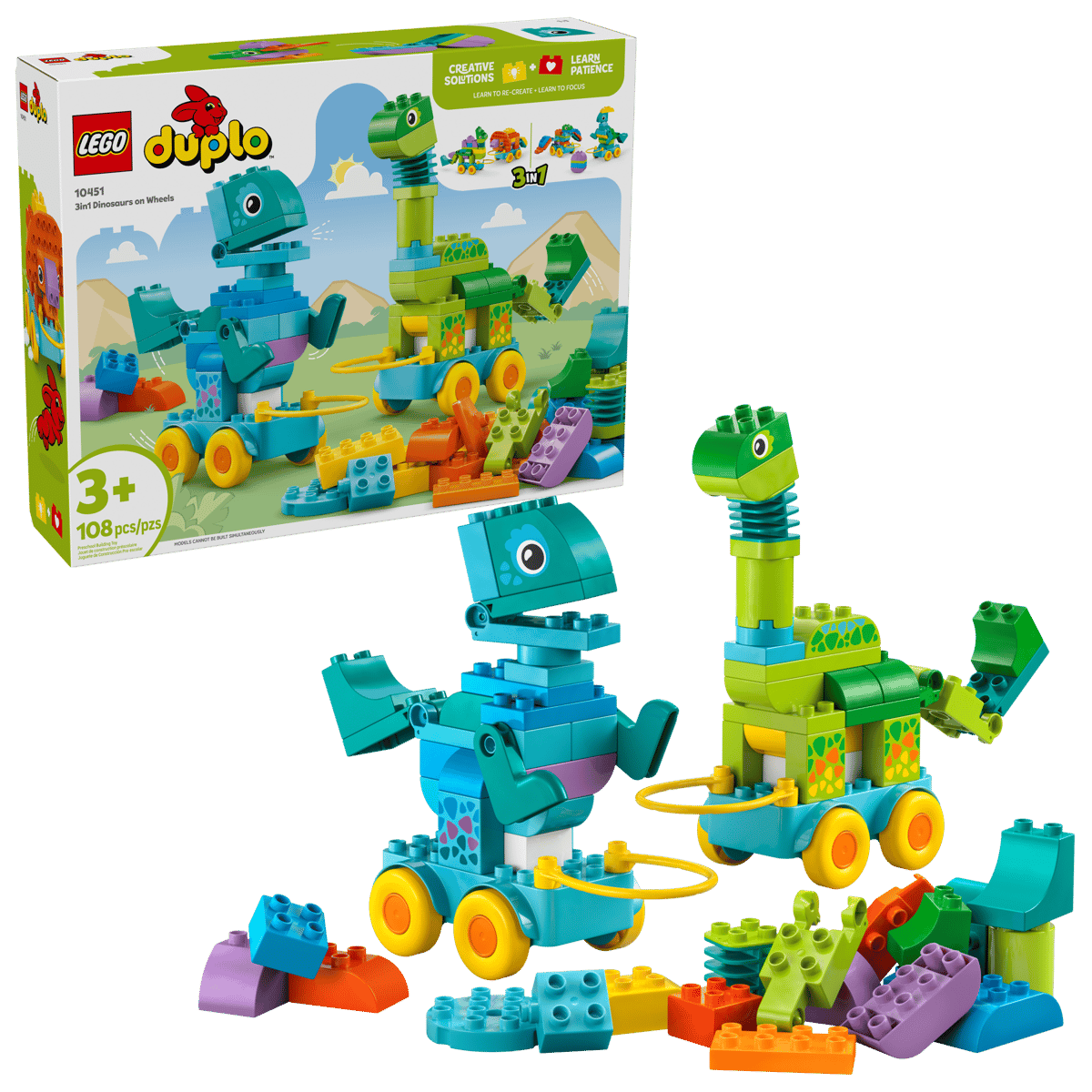 LEGO DUPLO 10451 3 IN 1 DINOSAURS ON WHEELS
