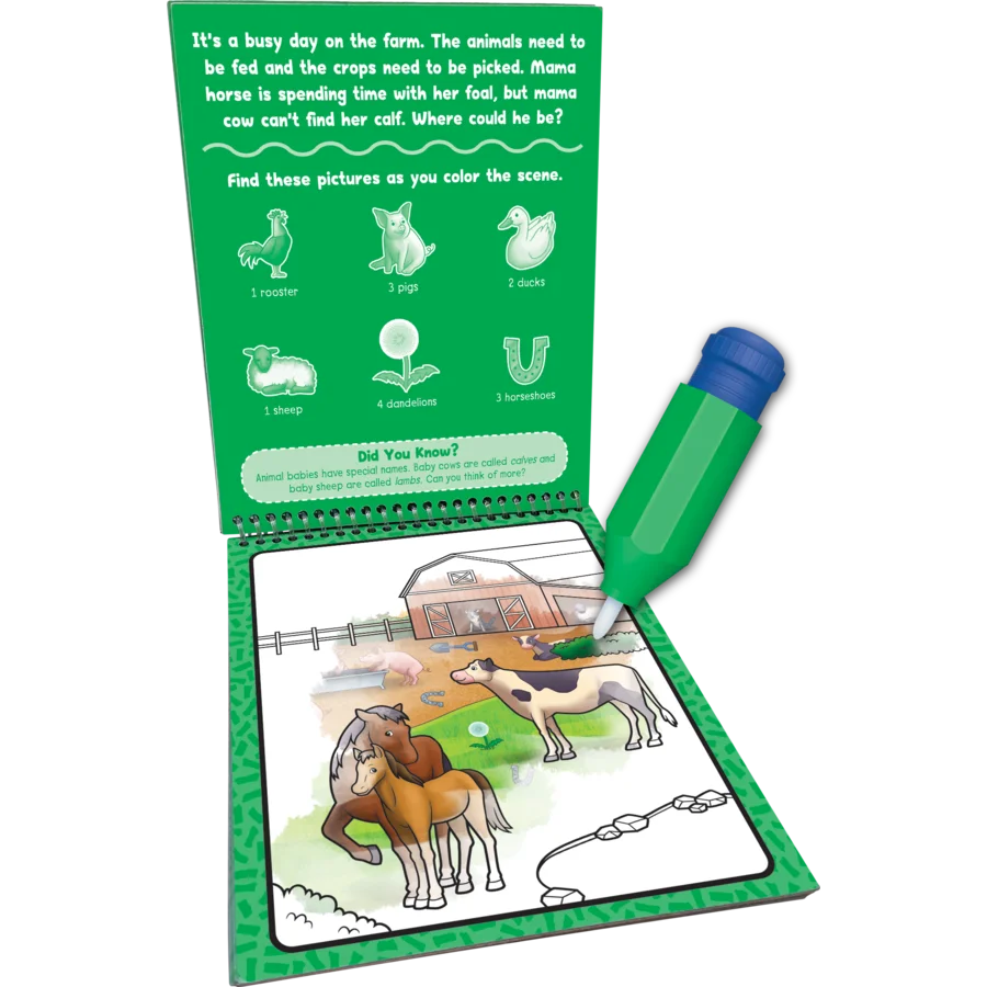 AWESOME ANIMALS WATER REVEAL REUSABLE PICTURE BOOKS