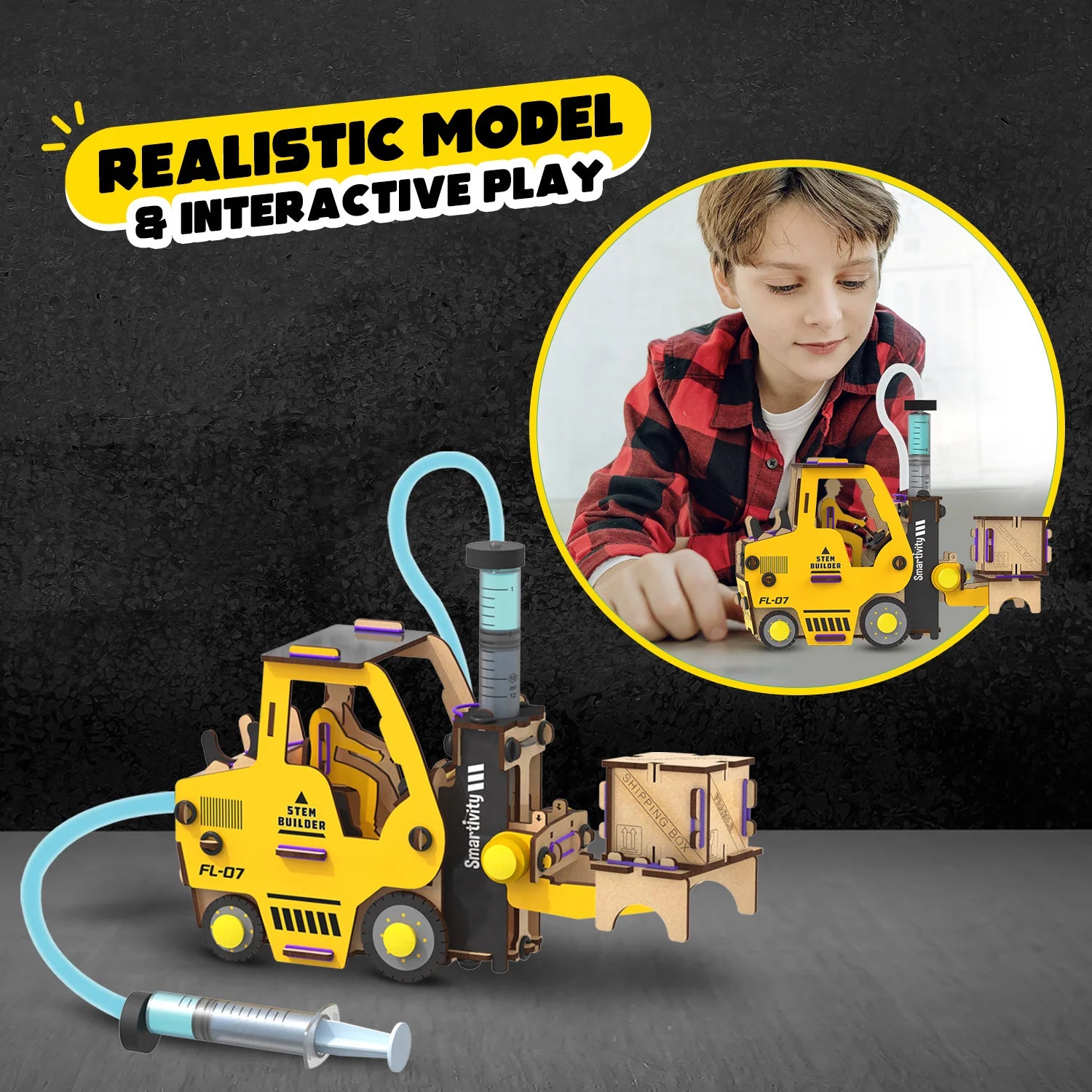 Smartivitiy HYDRAULIC FORKLIFT DIY STEM set