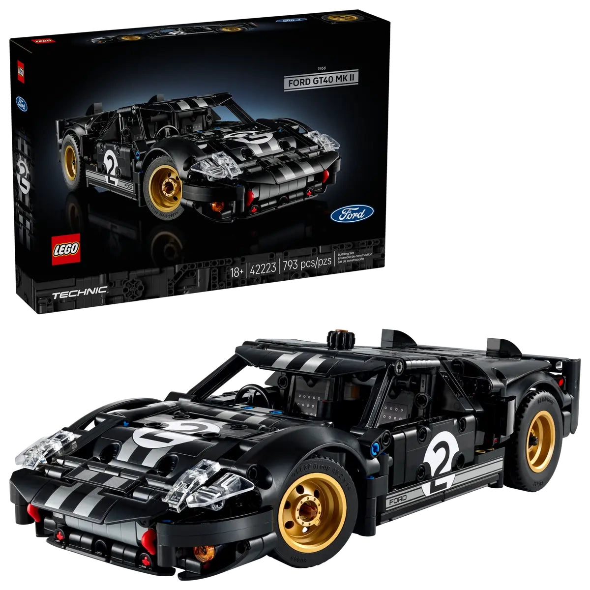 LEGO TECHNIC 42223 1966 Ford GT40 MKII Race Car