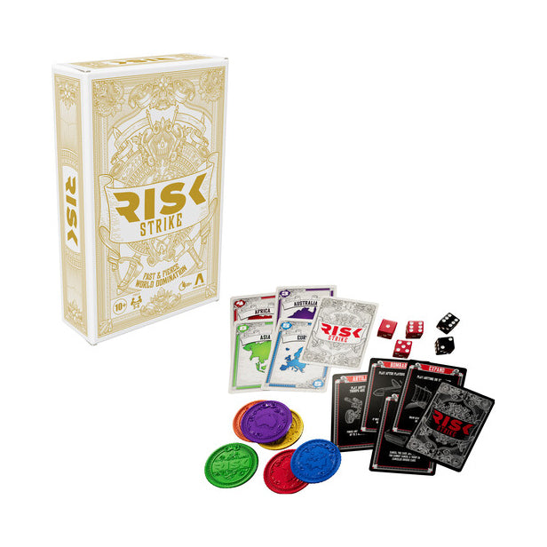 RISK STRIKE FAST & FIERCE WORLD DOMINATION CARDS & DICE GAME