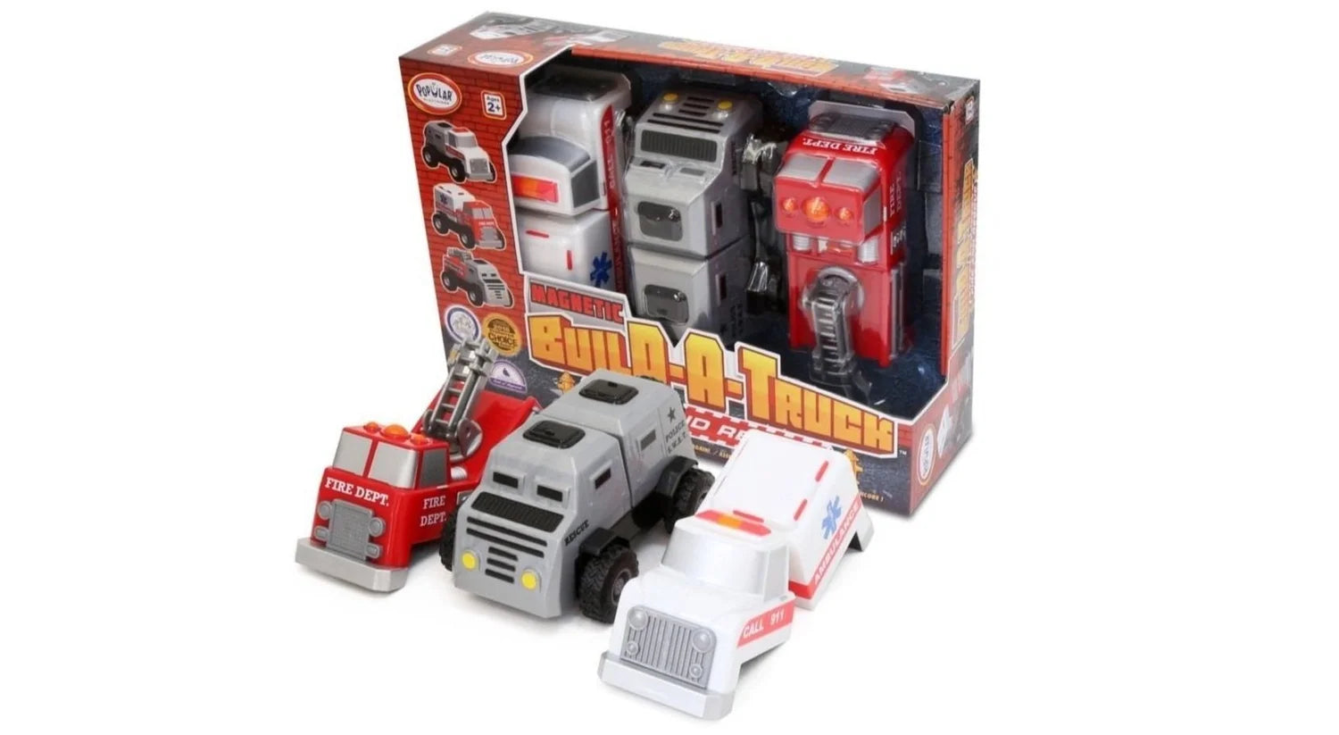 BUILD A TRUCK MAGNETIC FIRE RESCUE