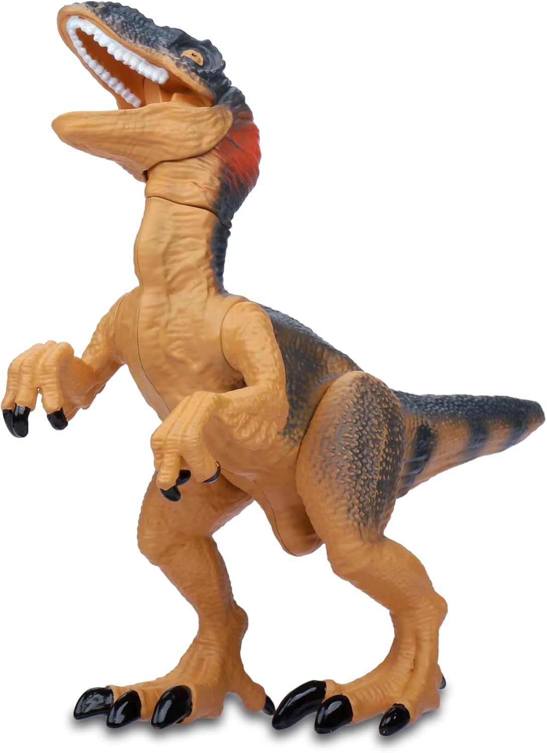Kid Galaxy: Dinosaur Attack Figures 4pk - T Rex, Carnotaurus, Velociraptor, Dimetrodon - 7" Articulated Dino Set