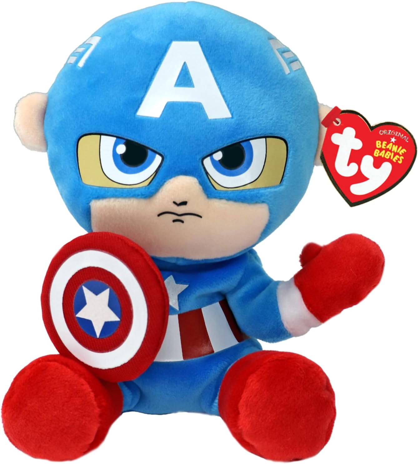 TY BEANIE BABIES 6" CAPTAIN AMERICA
