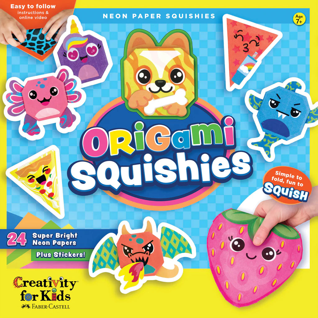 CREATIVITY FOR KIDS ORIGAMI SQUISHIES NEON PAPER