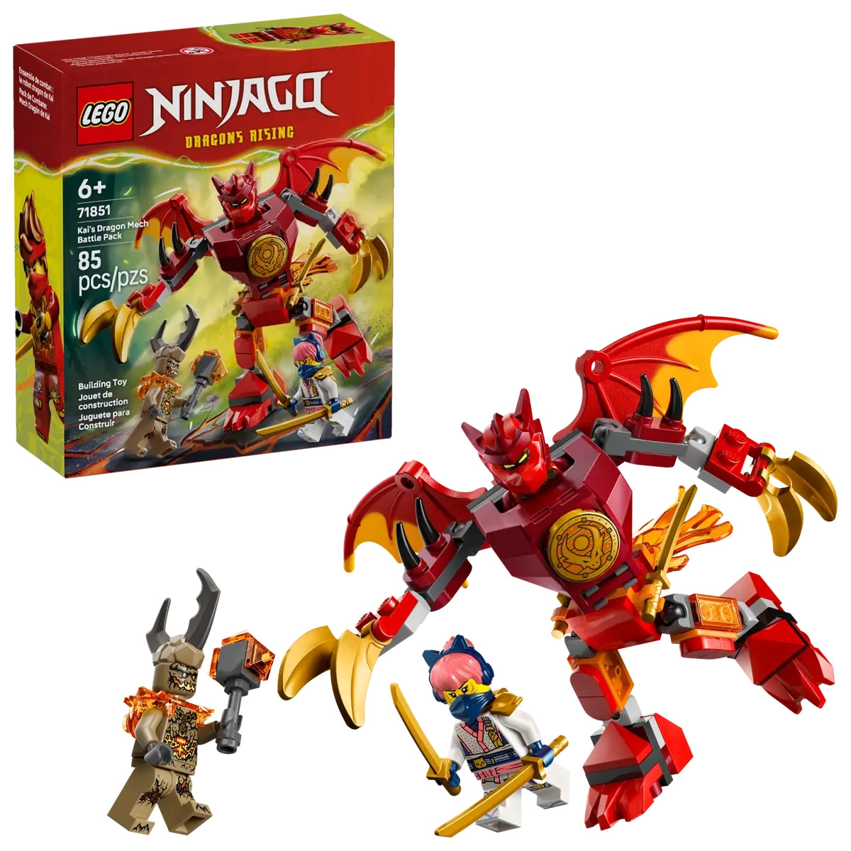 LEGO NINJAGO 71851 Kai`s Dragon Mech Battle Pack