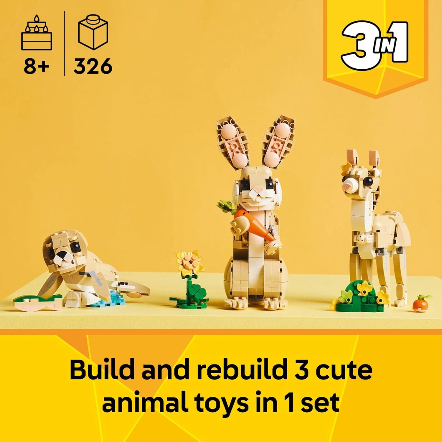 LEGO CREATOR CUTE BUNNY 3 IN 1 31162