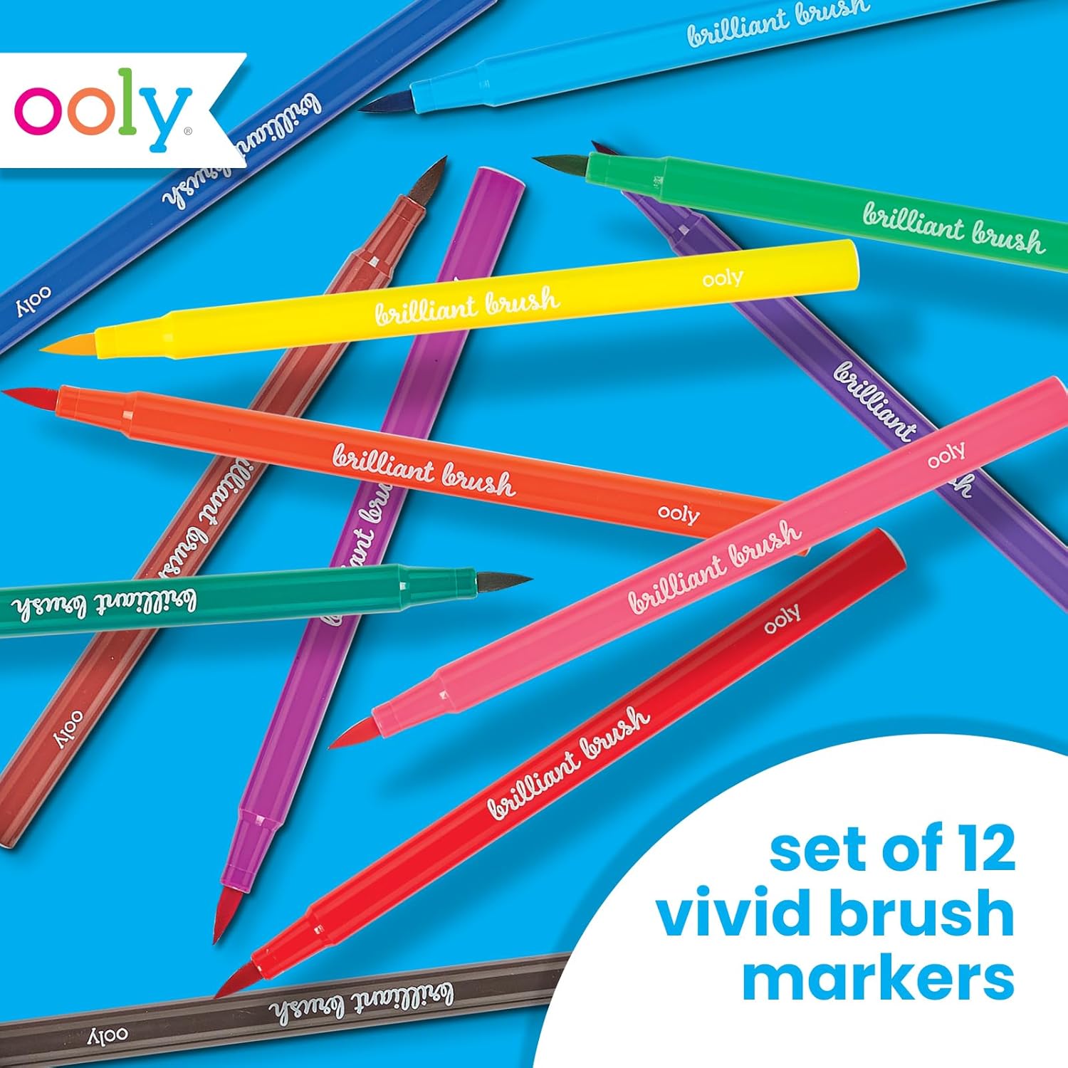 Brilliant Brush Set of 12 Brush Calligraphy Pens for Beginners