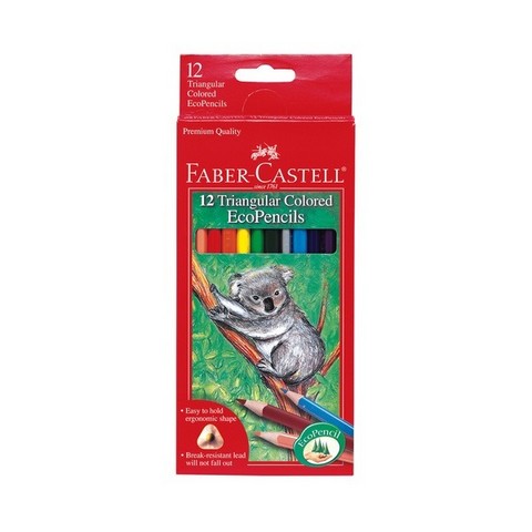 TRIANGULAR COLORED ECOPENCILS 12 PACK