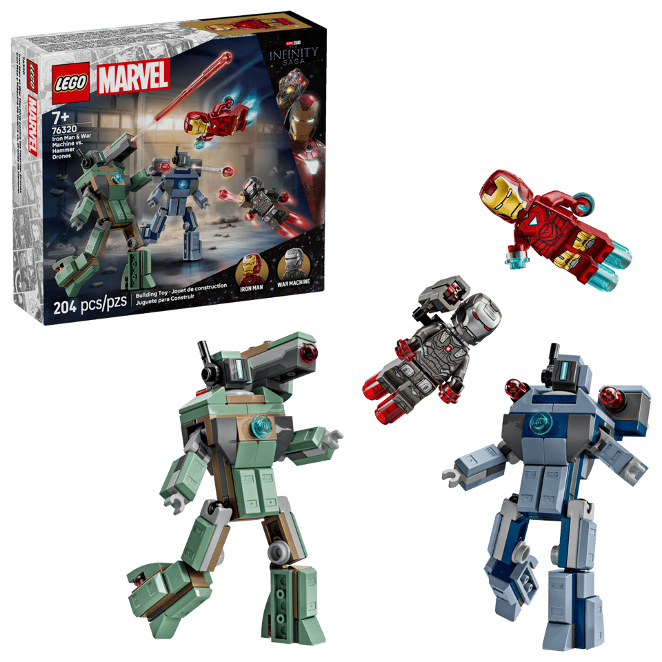 LEGO Marvel 76320 Iron Man & War Machine vs. Hammer Drones
