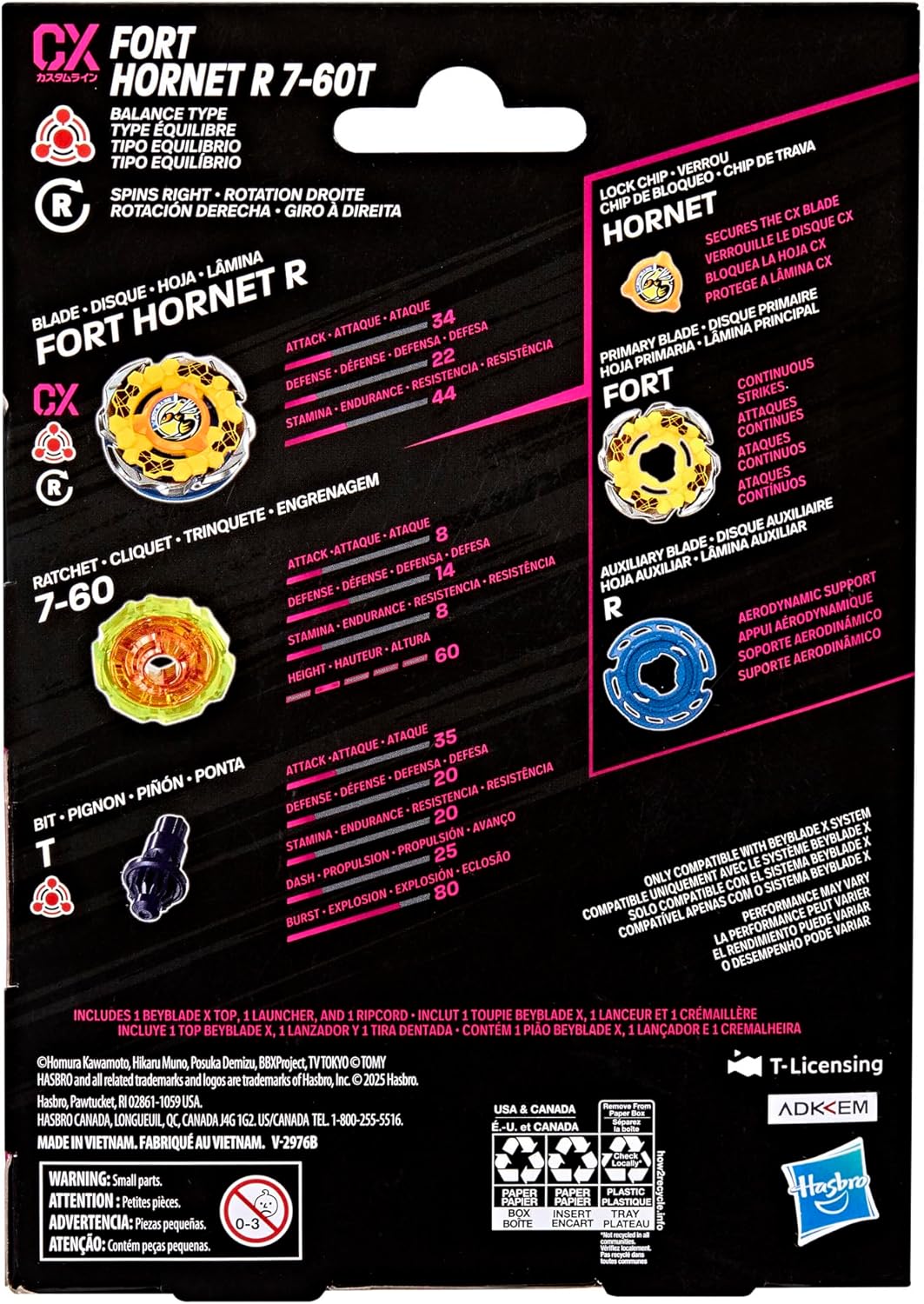 BEYBLADE X STARTER PACK FORT HORNET R 7-60T