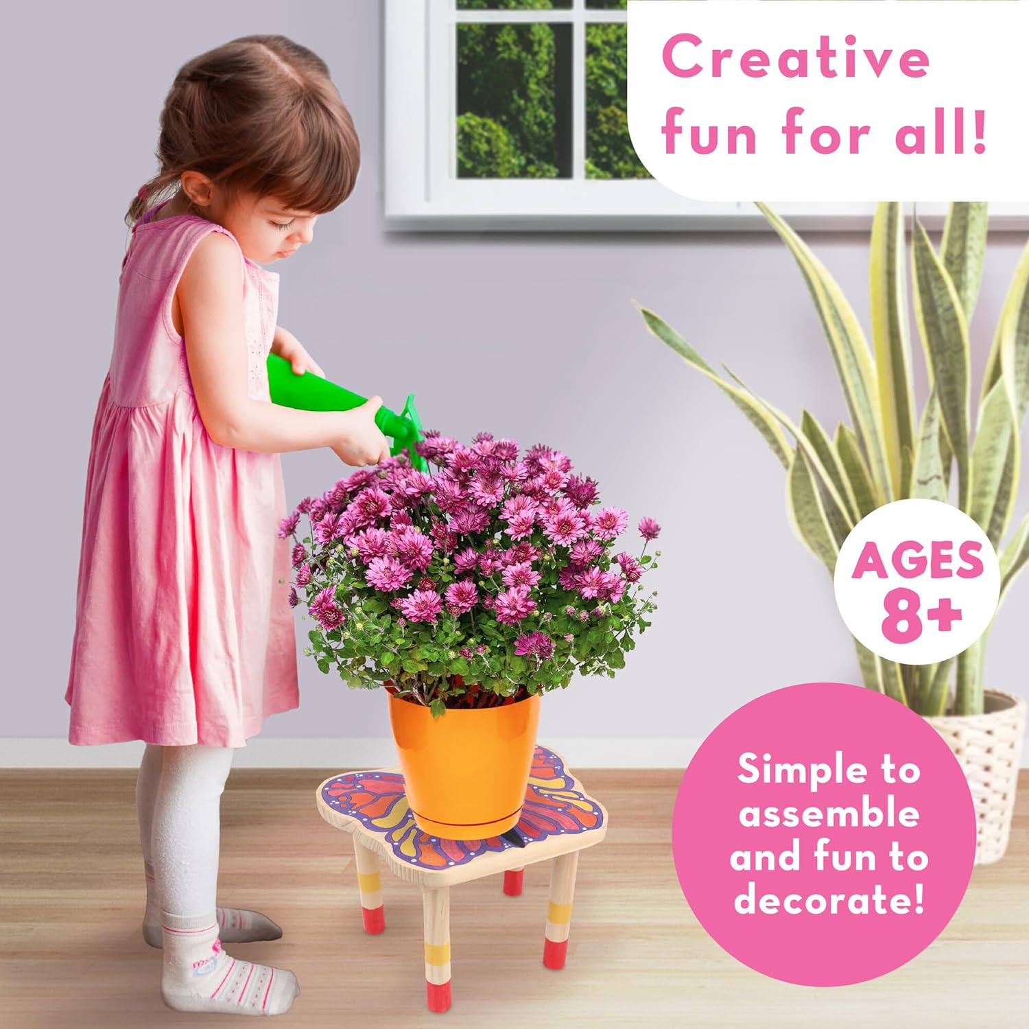 PYO: WOODEN STOOL: BUTTERFLY