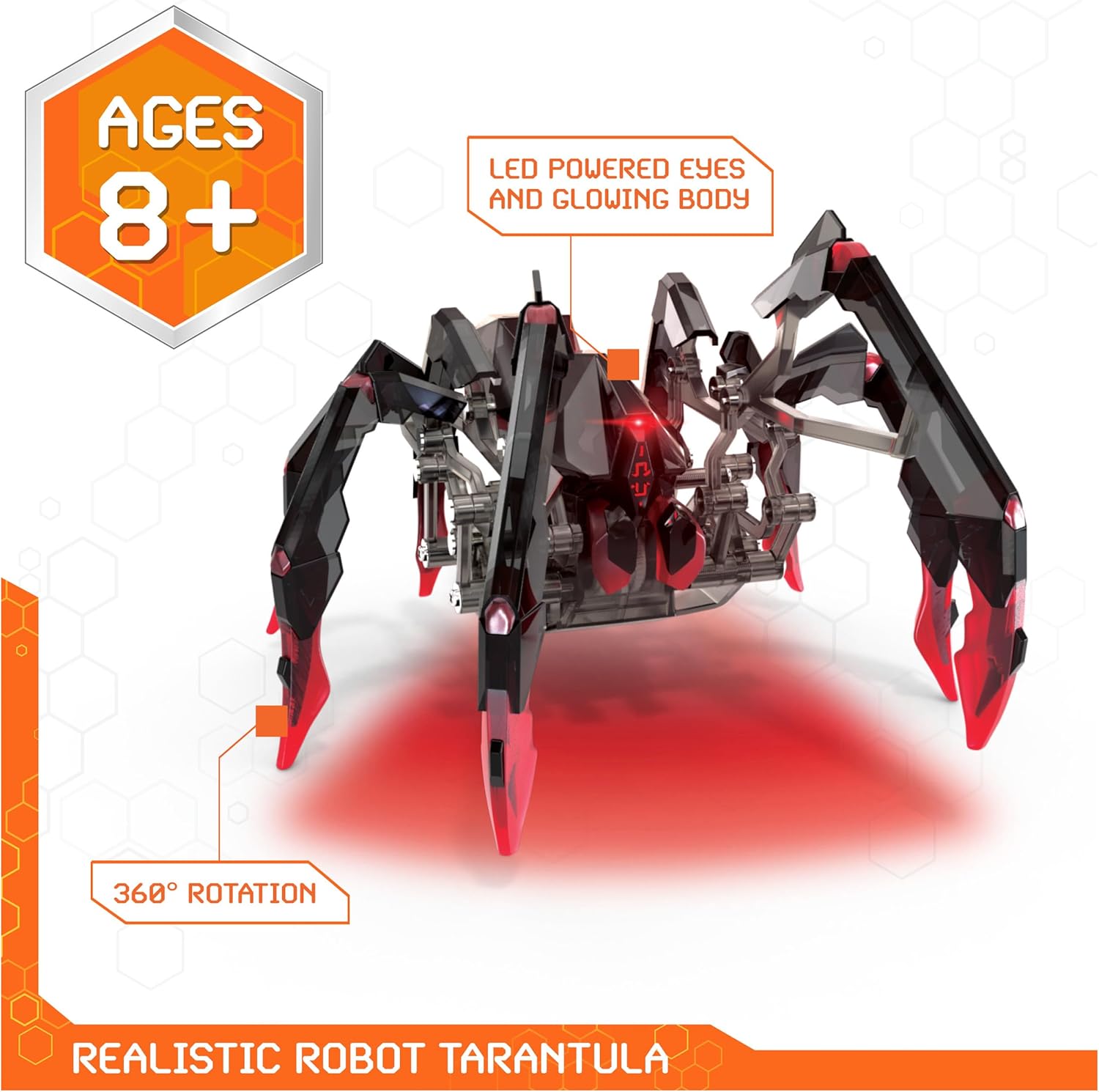 HEX BOTS Remote Control Tarantula, Rechargeable Robot Spider Toys for Kids