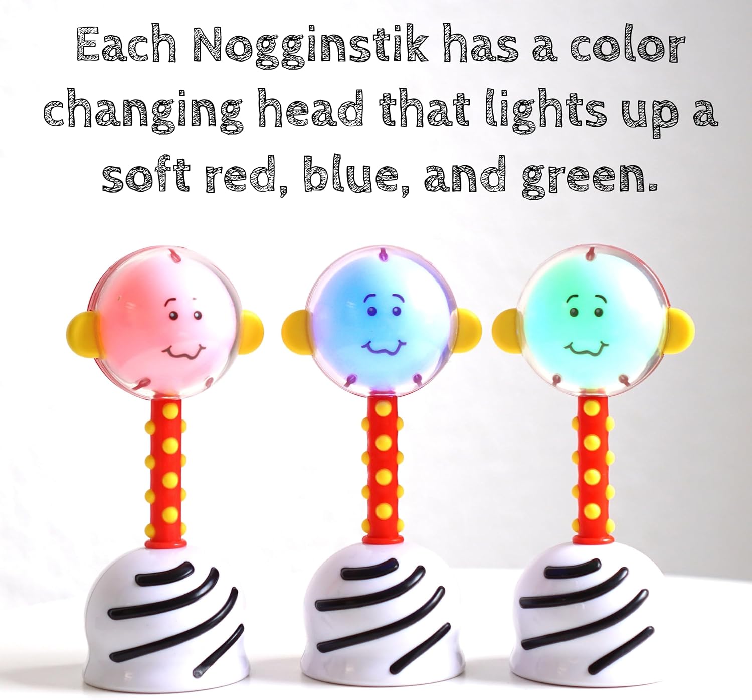 NogginStik Light-up Developmental Rattle
