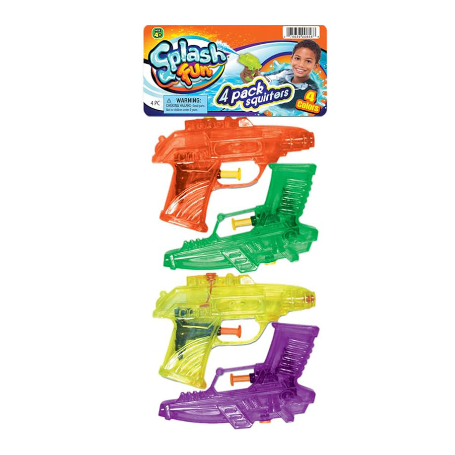 JA-RU SPLASH FUN SQUIRTERS 4-PACK WATER GUNS