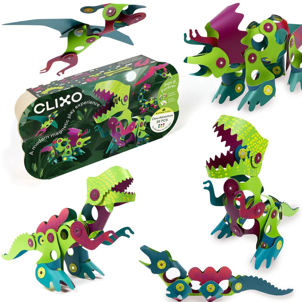 CLIXO DINO ADVENTURE 36 PIECE PACK