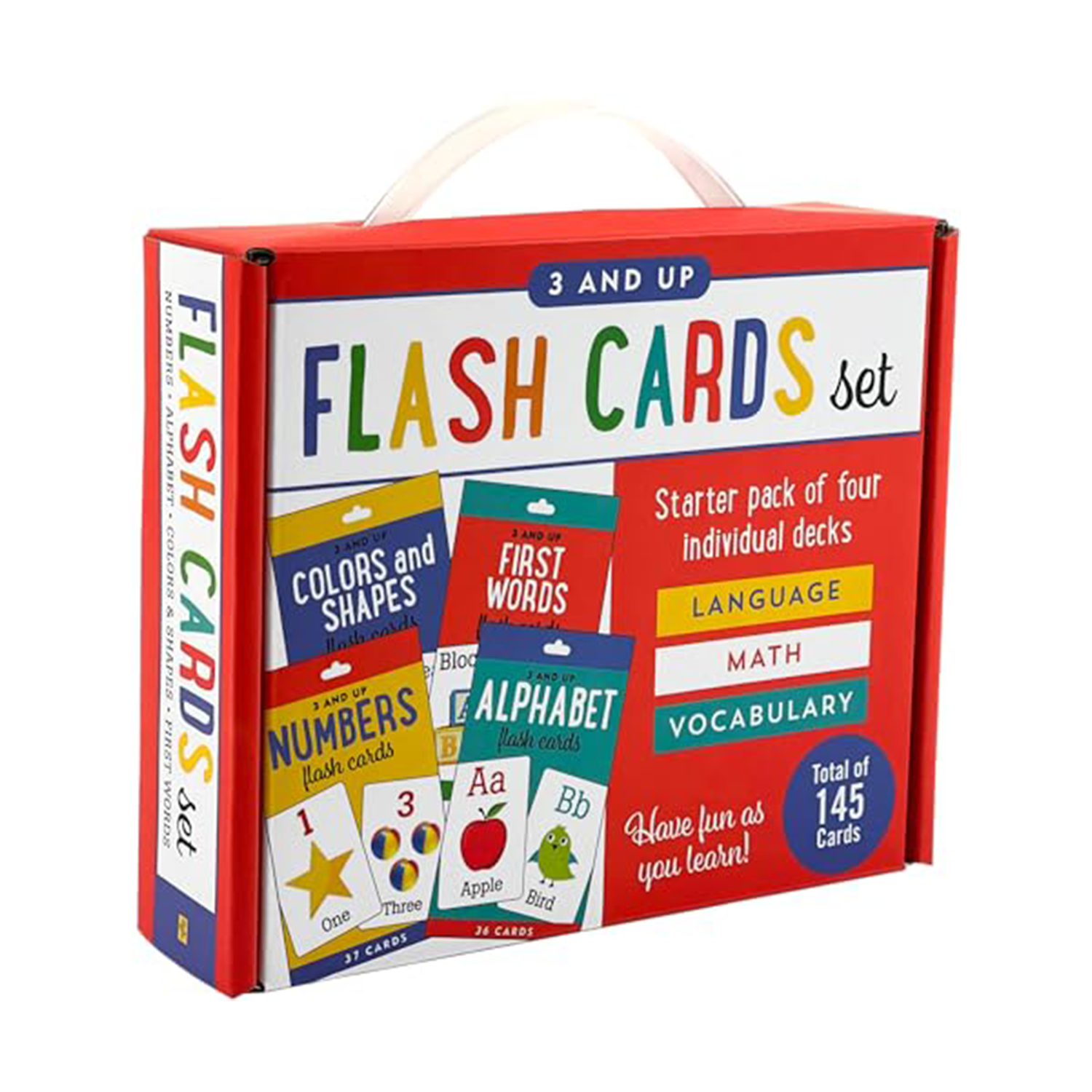 Flash Cards Value Pack - Set of 4 (Alphabet, First Words, Numbers, Colors & Shapes)