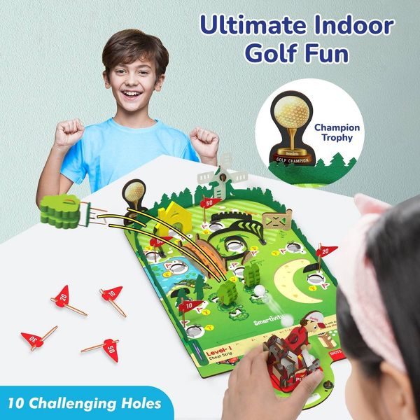 Smartivity Mini Golf Tabletop Game: Engineering Building Set, MDF Material, 12 Pieces