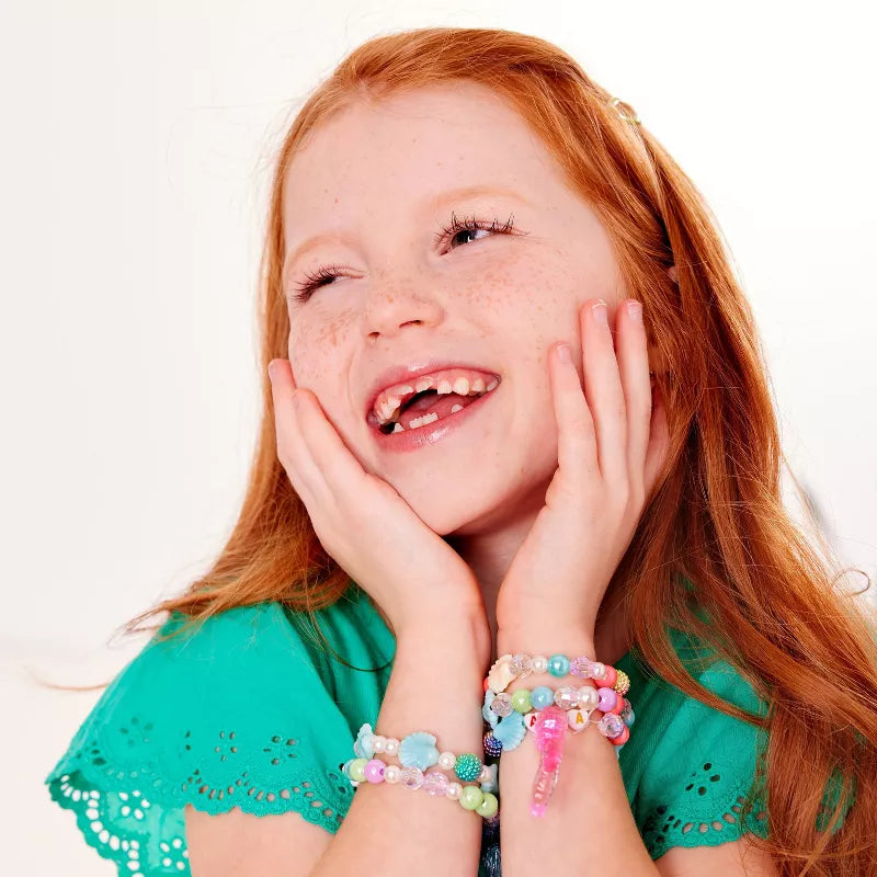 Creativity for Kids Mermaid Bead Jewelry Jar: Craft Kit with Beads & Cord for Ages 6+