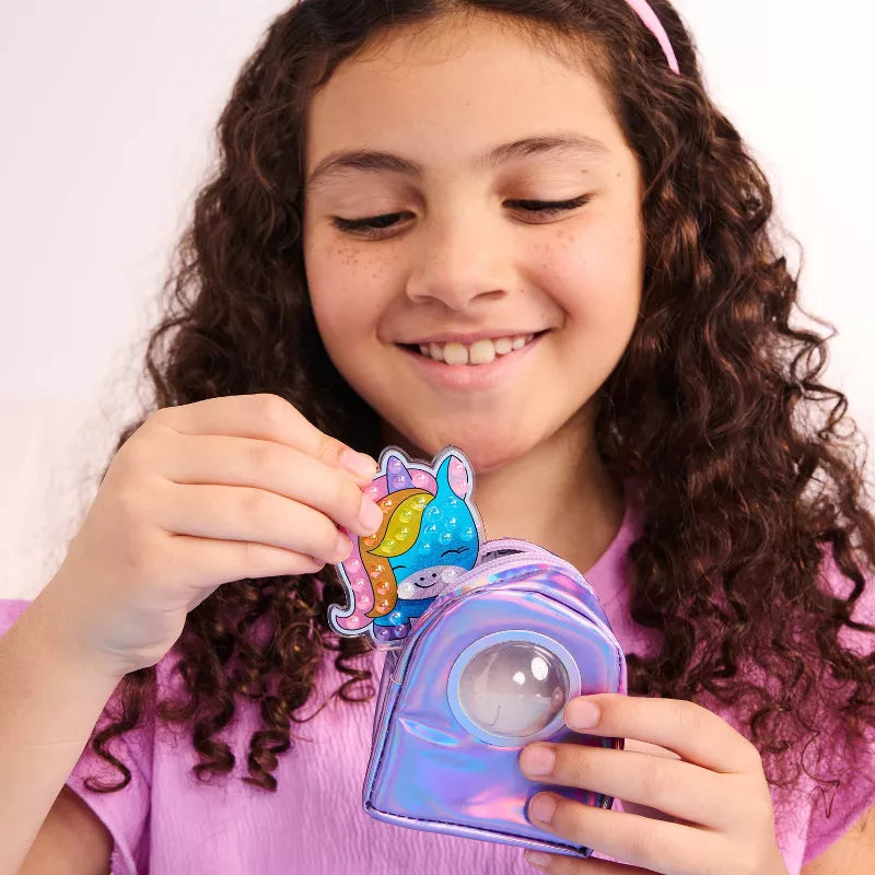 Creativity for Kids Bubble Gem Backpack Keychains: DIY Art Kit with Gems, Key Rings, Stickers