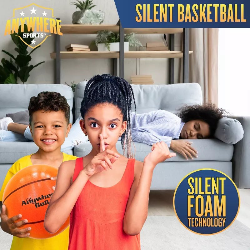 Anywhere Sports: Silent Basketball - 9.5" Orange Squishy Foam Ball