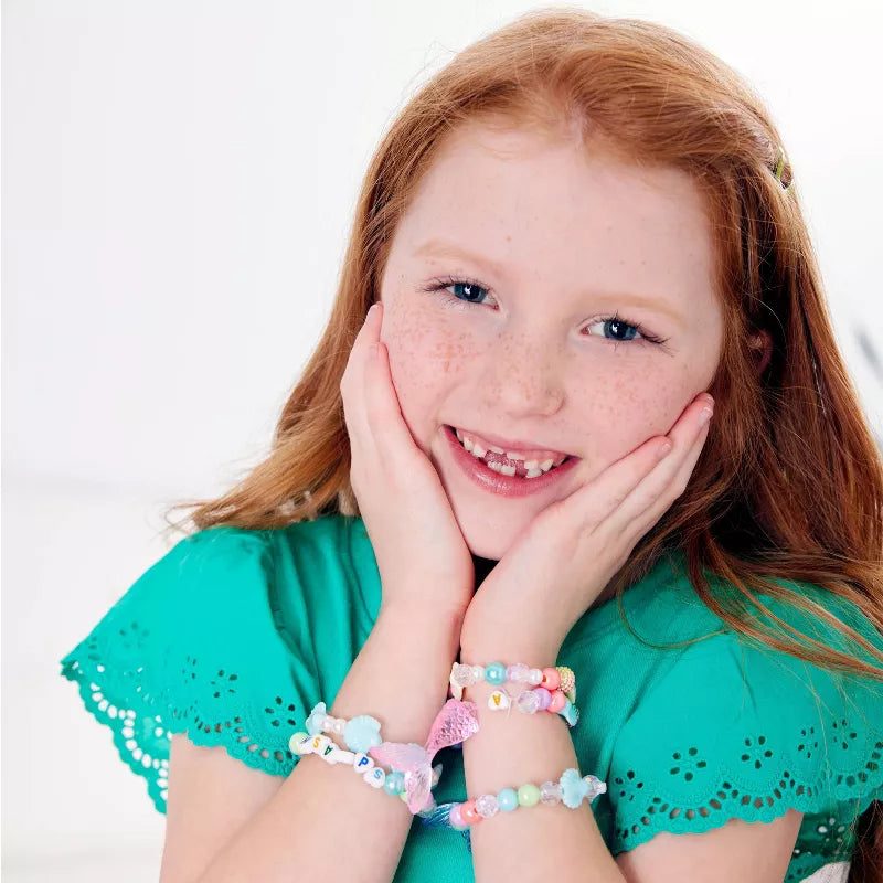 Creativity for Kids Mermaid Bead Jewelry Jar: Craft Kit with Beads & Cord for Ages 6+