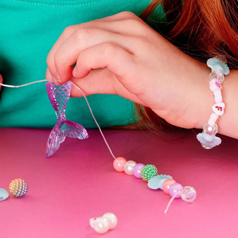 Creativity for Kids Mermaid Bead Jewelry Jar: Craft Kit with Beads & Cord for Ages 6+