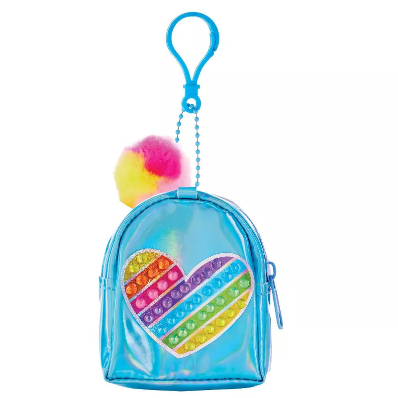 Creativity for Kids Bubble Gem Backpack Keychains: DIY Art Kit with Gems, Key Rings, Stickers