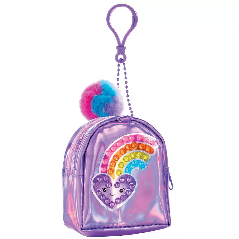 Creativity for Kids Bubble Gem Backpack Keychains: DIY Art Kit with Gems, Key Rings, Stickers