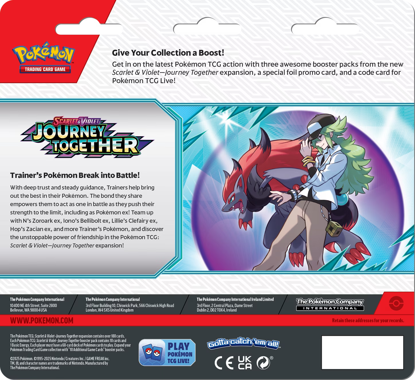 POKEMON JOURNEY TOGETHER 3 PACK BLISTER