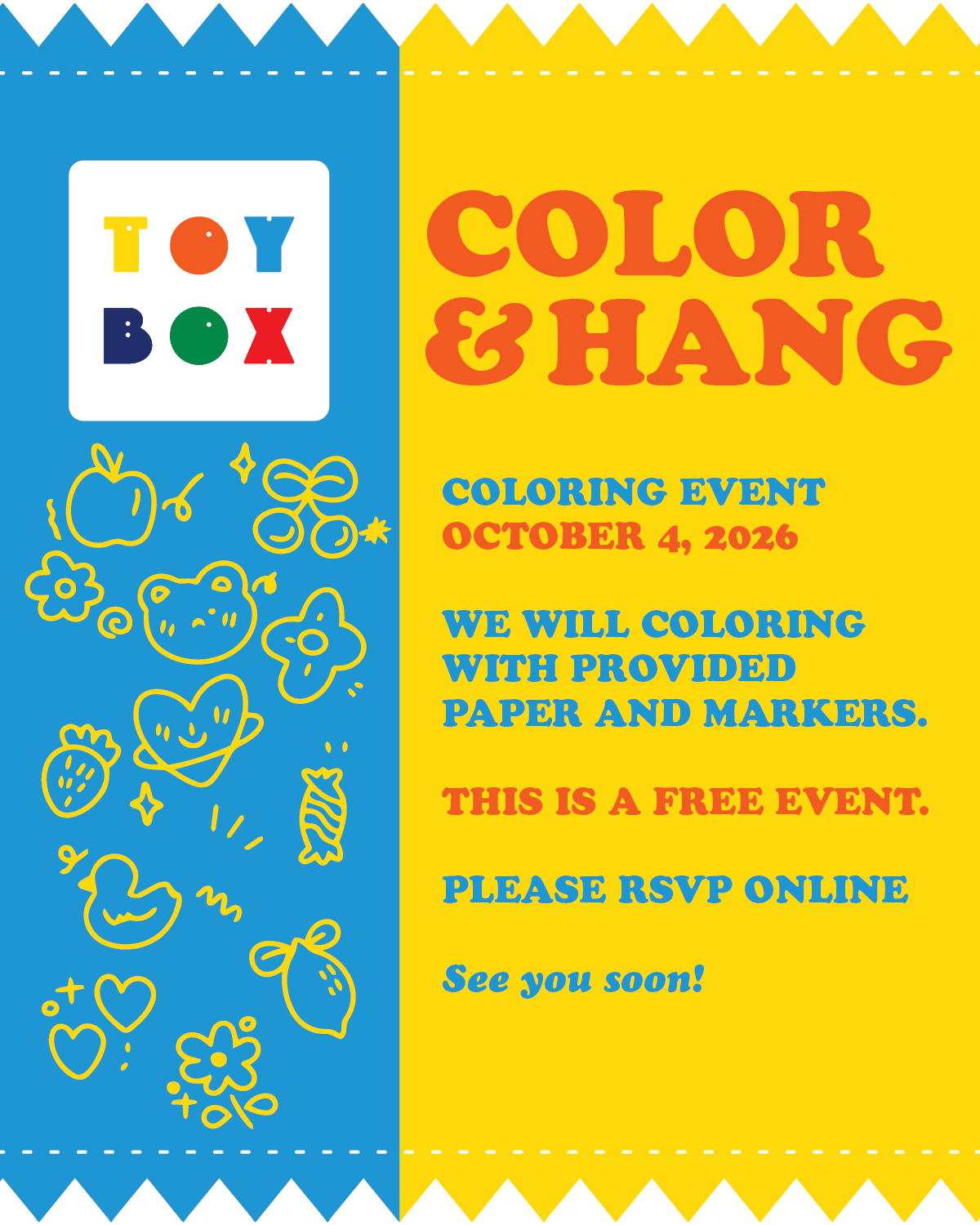 COLOR & HANG - OCTOBER 4TH EVENT TICKET