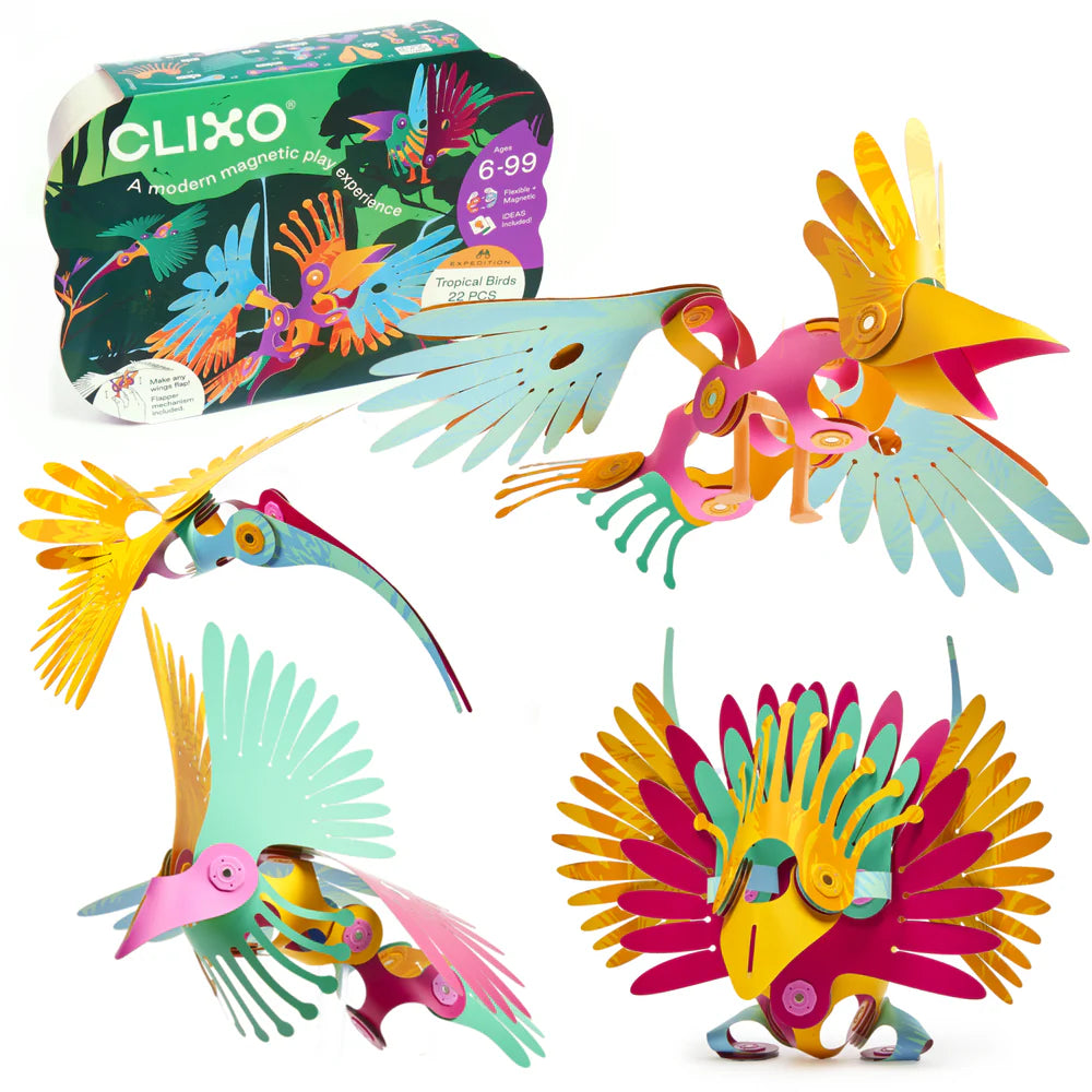 CLIXO TROPICAL BIRDS EXPEDITION PACK 22 PCS