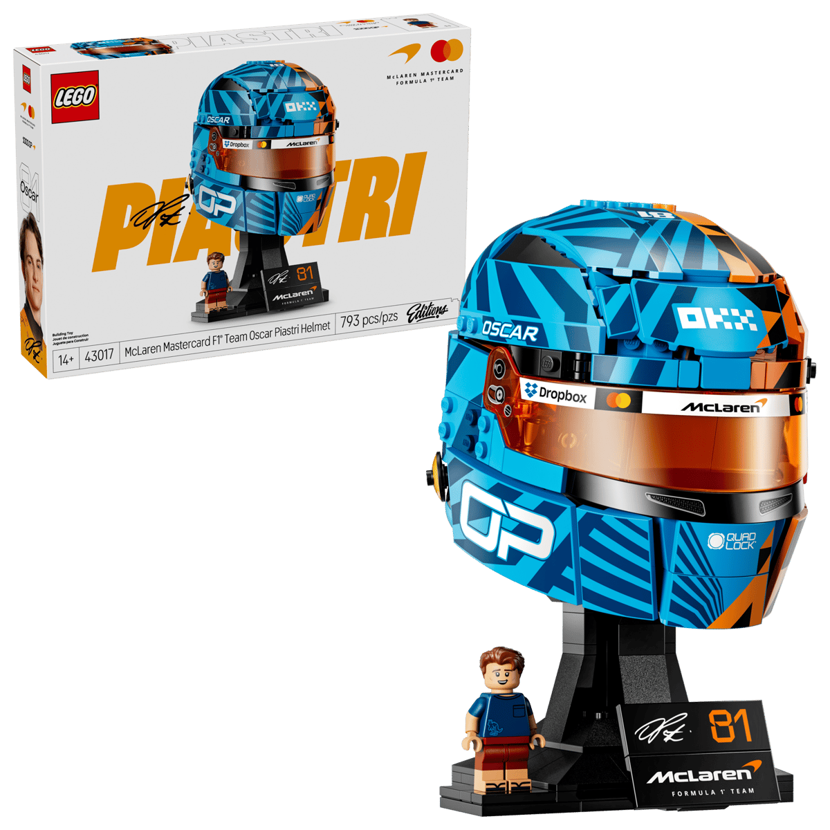 LEGO EDITIONS 43017 MCLAREN MASTERCARD F1 TEAM OSCAR PIASTRI HELMET