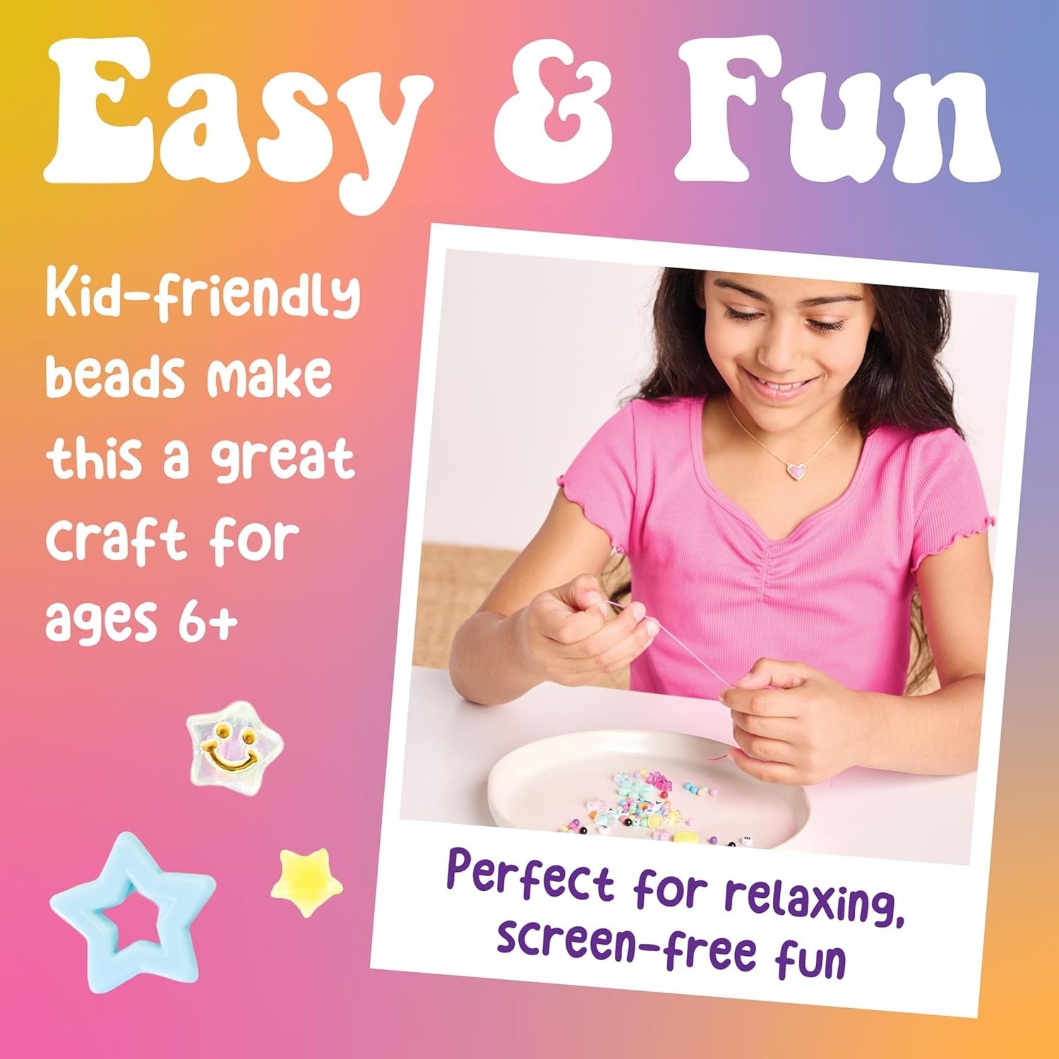 Creativity for Kids Backpack Keychains Mini Kit | Make 2 Trendy Keychains with Beads & Charms | DIY Craft Kit for Kids to Build Motor Skills & Creativity