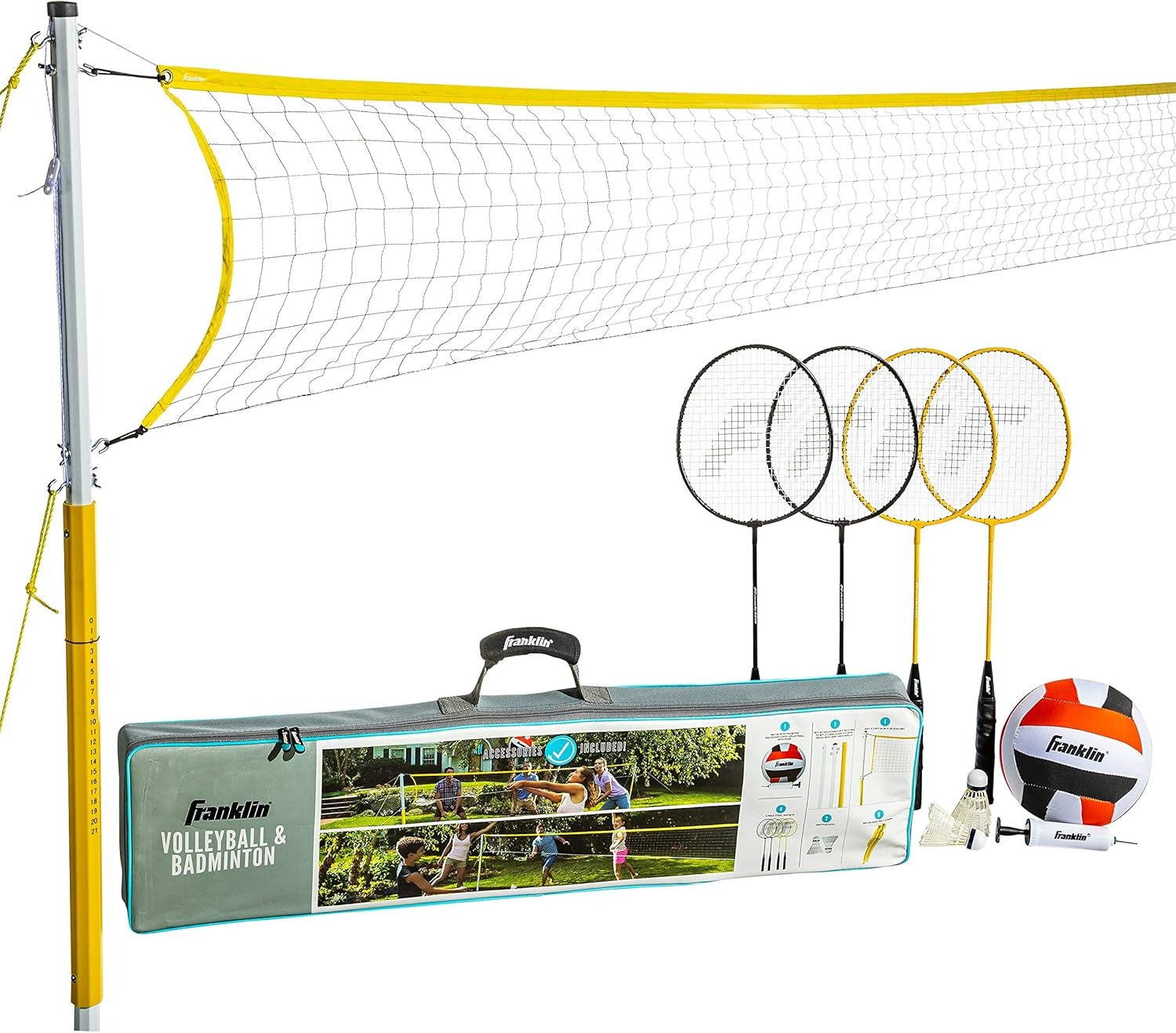 Family Volleyball And Badminton Set
