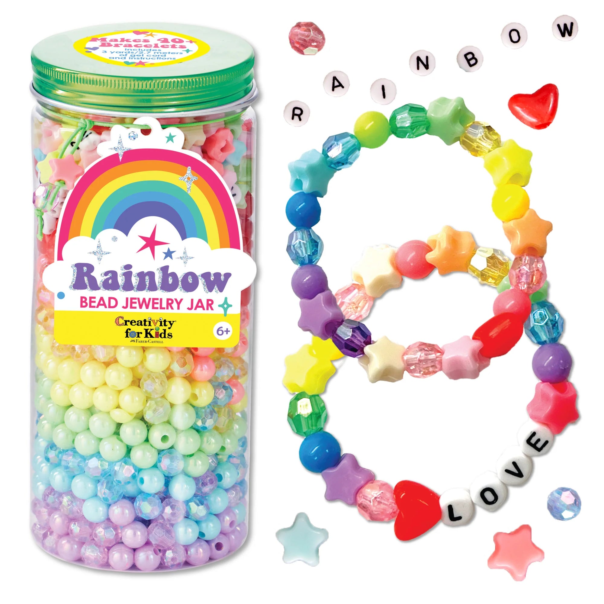 Creativity For Kids Rainbow Bead Jewelry Jar