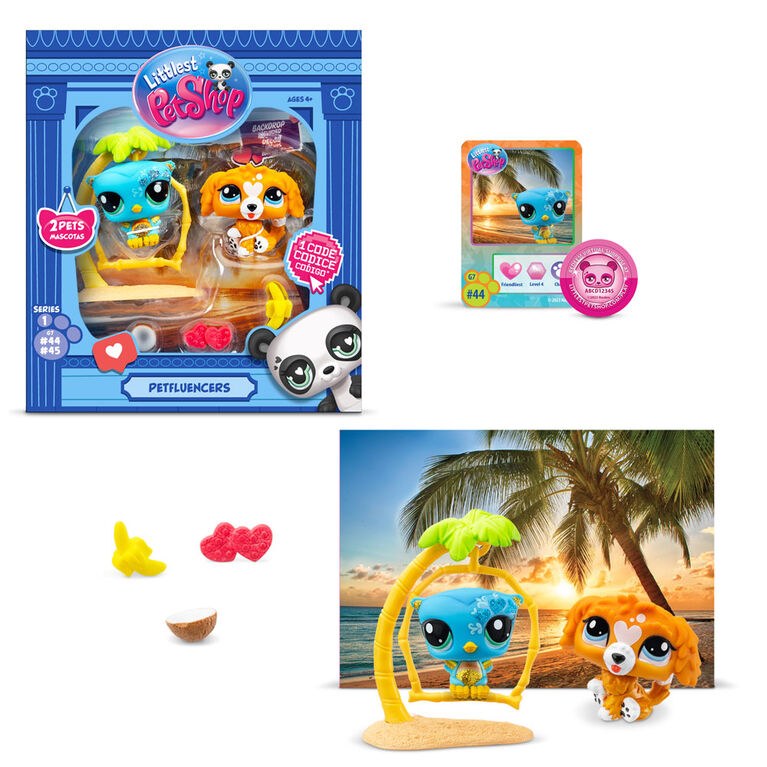 Littlest Pet Shop 2024 Generation 7 Petfluencers Sunset Pals Mini Figure 2-Pack