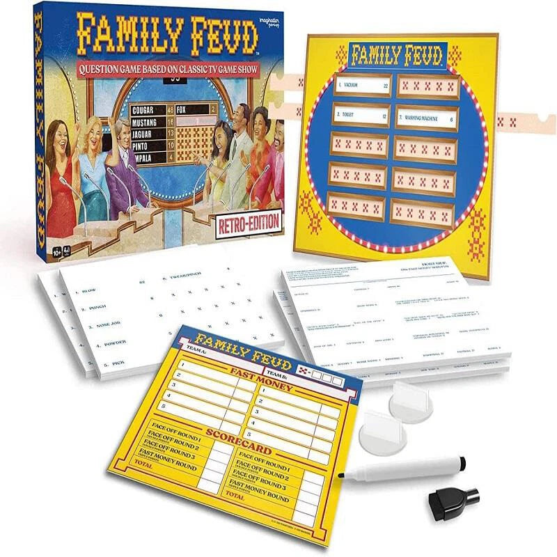 Family FEUD Retro Edition Card Game, 1970s Episodes’ Questions & Answers